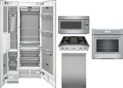 6 Piece Package Includes Refrigerator, Freezer, Cooktop, Wall Oven, Microwave And Dishwasher