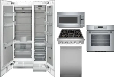 6 Piece Package Includes Refrigerator, Freezer, Cooktop, Wall Oven, Microwave And Dishwasher