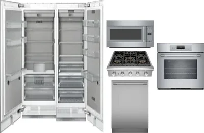 6 Piece Package Includes Refrigerator, Freezer, Cooktop, Wall Oven, Microwave And Dishwasher