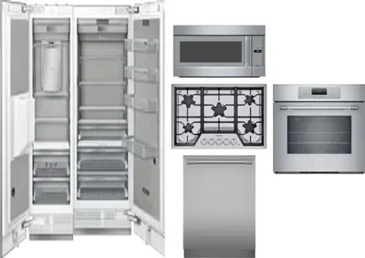6 Piece Package Includes Refrigerator, Freezer, Cooktop, Wall Oven, Microwave And Dishwasher