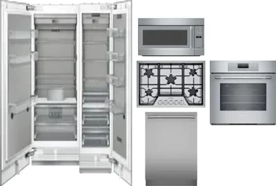 6 Piece Package Includes Refrigerator, Freezer, Cooktop, Wall Oven, Microwave And Dishwasher
