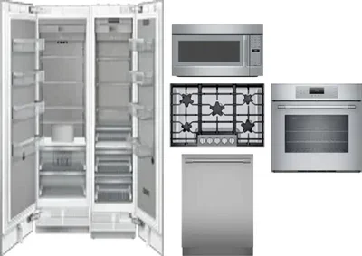6 Piece Package Includes Refrigerator, Freezer, Cooktop, Wall Oven, Microwave And Dishwasher