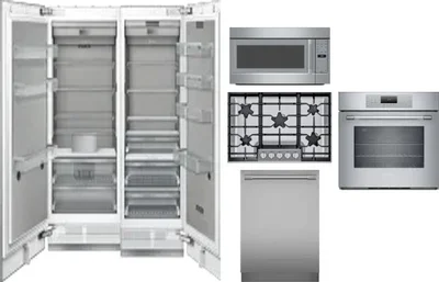 6 Piece Package Includes Refrigerator, Freezer, Cooktop, Wall Oven, Microwave And Dishwasher