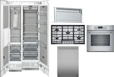 6 Piece Package Includes Refrigerator, Freezer, Cooktop, Wall Oven, Hood And Dishwasher