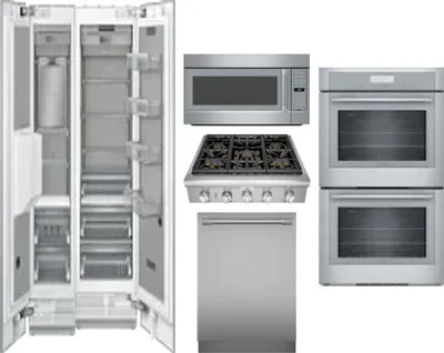 6 Piece Package Includes Refrigerator, Freezer, Cooktop, Wall Oven, Microwave And Dishwasher
