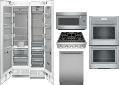 6 Piece Package Includes Refrigerator, Freezer, Cooktop, Wall Oven, Microwave And Dishwasher