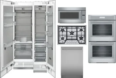 6 Piece Package Includes Refrigerator, Freezer, Cooktop, Wall Oven, Microwave And Dishwasher