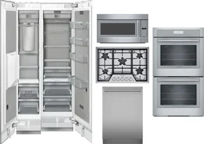 6 Piece Package Includes Refrigerator, Freezer, Cooktop, Wall Oven, Microwave And Dishwasher