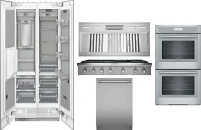 6 Piece Package Includes Refrigerator, Freezer, Cooktop, Wall Oven, Hood And Dishwasher