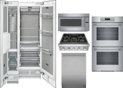 6 Piece Package Includes Refrigerator, Freezer, Cooktop, Wall Oven, Microwave And Dishwasher
