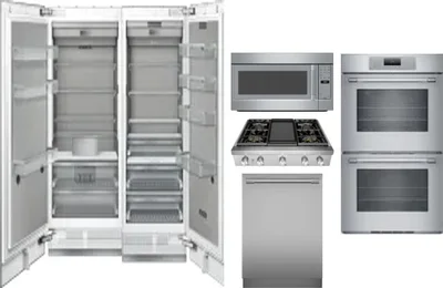 6 Piece Package Includes Refrigerator, Freezer, Cooktop, Wall Oven, Microwave And Dishwasher
