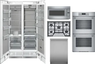 6 Piece Package Includes Refrigerator, Freezer, Cooktop, Wall Oven, Microwave And Dishwasher