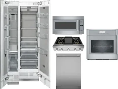 6 Piece Package Includes Refrigerator, Freezer, Cooktop, Wall Oven, Microwave And Dishwasher