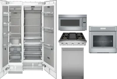 6 Piece Package Includes Refrigerator, Freezer, Cooktop, Wall Oven, Microwave And Dishwasher
