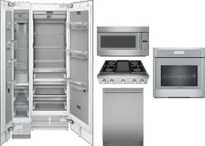 6 Piece Package Includes Refrigerator, Freezer, Cooktop, Wall Oven, Microwave And Dishwasher