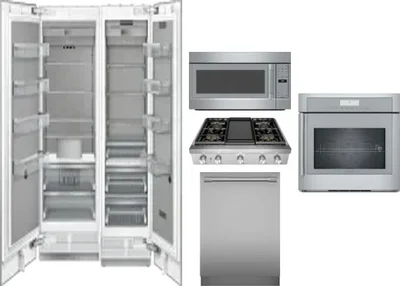6 Piece Package Includes Refrigerator, Freezer, Cooktop, Wall Oven, Microwave And Dishwasher