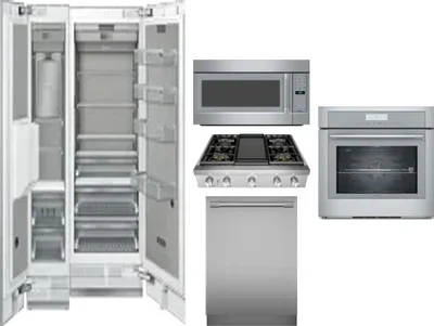 6 Piece Package Includes Refrigerator, Freezer, Cooktop, Wall Oven, Microwave And Dishwasher