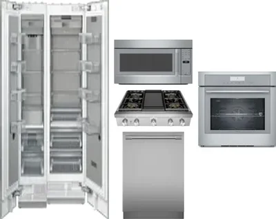 6 Piece Package Includes Refrigerator, Freezer, Cooktop, Wall Oven, Microwave And Dishwasher