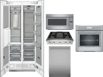 6 Piece Package Includes Refrigerator, Freezer, Cooktop, Wall Oven, Microwave And Dishwasher