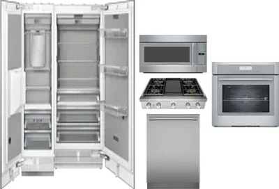 6 Piece Package Includes Refrigerator, Freezer, Cooktop, Wall Oven, Microwave And Dishwasher