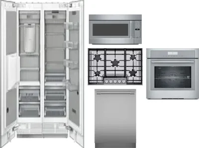6 Piece Package Includes Refrigerator, Freezer, Cooktop, Wall Oven, Microwave And Dishwasher
