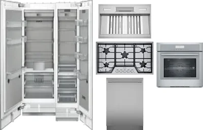 6 Piece Package Includes Refrigerator, Freezer, Cooktop, Wall Oven, Hood And Dishwasher