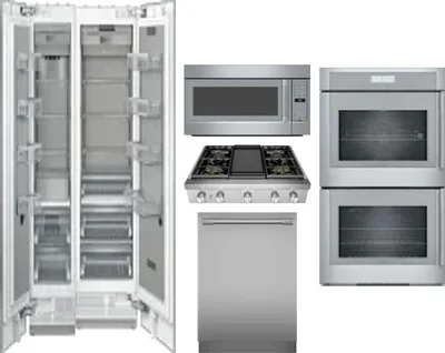 6 Piece Package Includes Refrigerator, Freezer, Cooktop, Wall Oven, Microwave And Dishwasher