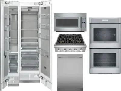 6 Piece Package Includes Refrigerator, Freezer, Cooktop, Wall Oven, Microwave And Dishwasher