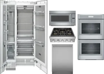 6 Piece Package Includes Refrigerator, Freezer, Cooktop, Wall Oven, Microwave And Dishwasher