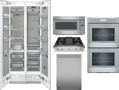 6 Piece Package Includes Refrigerator, Freezer, Cooktop, Wall Oven, Microwave And Dishwasher