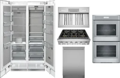 6 Piece Package Includes Refrigerator, Freezer, Cooktop, Wall Oven, Hood And Dishwasher