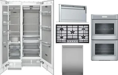 6 Piece Package Includes Refrigerator, Freezer, Cooktop, Wall Oven, Hood And Dishwasher