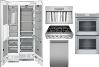 6 Piece Package Includes Refrigerator, Freezer, Cooktop, Wall Oven, Hood And Dishwasher
