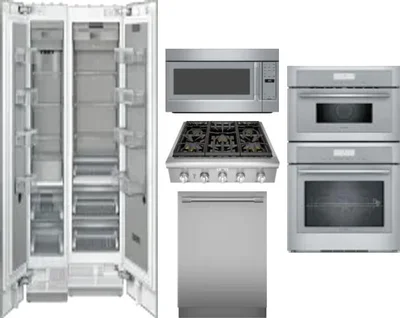 6 Piece Package Includes Refrigerator, Freezer, Cooktop, Wall Oven, Microwave And Dishwasher
