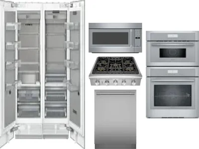 6 Piece Package Includes Refrigerator, Freezer, Cooktop, Wall Oven, Microwave And Dishwasher