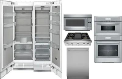 6 Piece Package Includes Refrigerator, Freezer, Cooktop, Wall Oven, Microwave And Dishwasher