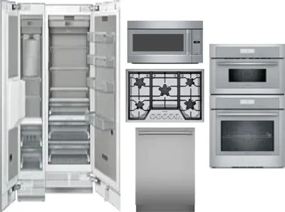 6 Piece Package Includes Refrigerator, Freezer, Cooktop, Wall Oven, Microwave And Dishwasher