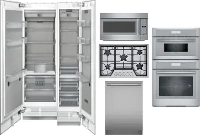 6 Piece Package Includes Refrigerator, Freezer, Cooktop, Wall Oven, Microwave And Dishwasher