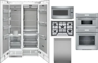 6 Piece Package Includes Refrigerator, Freezer, Cooktop, Wall Oven, Microwave And Dishwasher