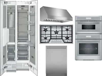 6 Piece Package Includes Refrigerator, Freezer, Cooktop, Wall Oven, Hood And Dishwasher