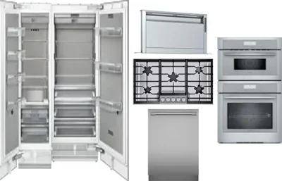 6 Piece Package Includes Refrigerator, Freezer, Cooktop, Wall Oven, Hood And Dishwasher