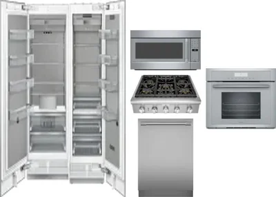 6 Piece Package Includes Refrigerator, Freezer, Cooktop, Wall Oven, Microwave And Dishwasher