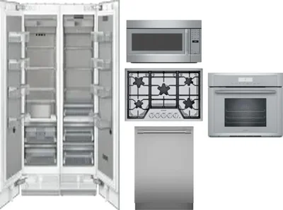 6 Piece Package Includes Refrigerator, Freezer, Cooktop, Wall Oven, Microwave And Dishwasher