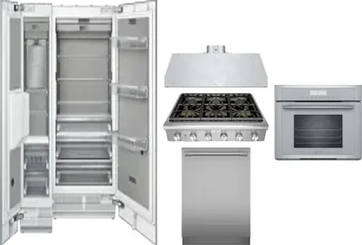 6 Piece Package Includes Refrigerator, Freezer, Cooktop, Wall Oven, Hood And Dishwasher