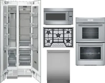 6 Piece Package Includes Refrigerator, Freezer, Cooktop, Wall Oven, Microwave And Dishwasher