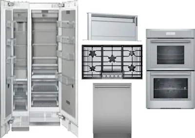 6 Piece Package Includes Refrigerator, Freezer, Cooktop, Wall Oven, Hood And Dishwasher