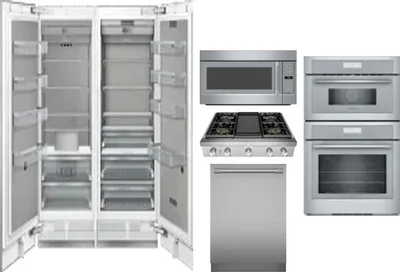 6 Piece Package Includes Refrigerator, Freezer, Cooktop, Wall Oven, Microwave And Dishwasher