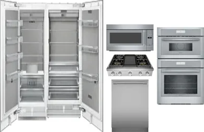 6 Piece Package Includes Refrigerator, Freezer, Cooktop, Wall Oven, Microwave And Dishwasher