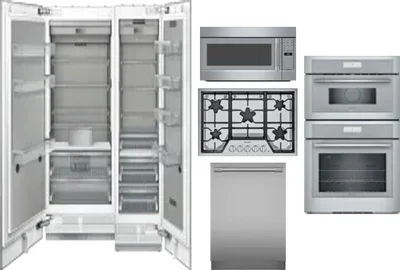 6 Piece Package Includes Refrigerator, Freezer, Cooktop, Wall Oven, Microwave And Dishwasher