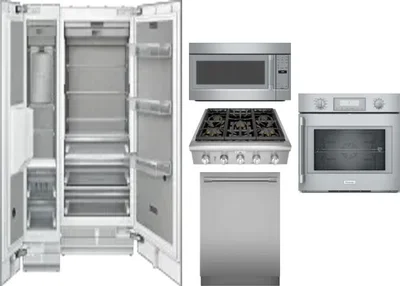 6 Piece Package Includes Refrigerator, Freezer, Cooktop, Wall Oven, Microwave And Dishwasher